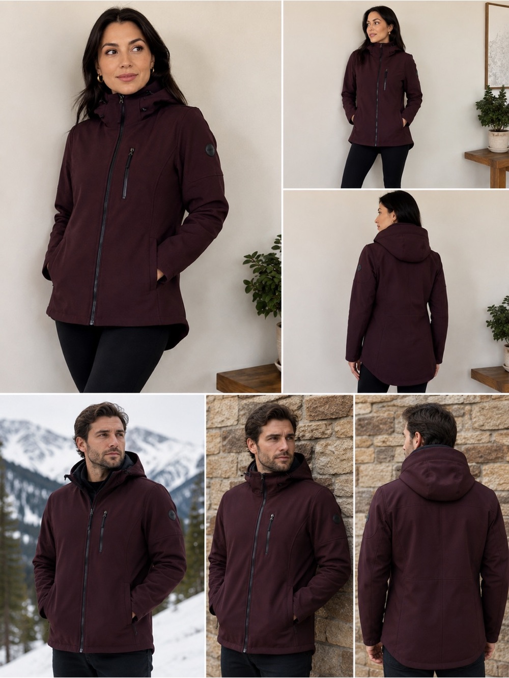 Andrew Marc Deep Burgundy Ski Jacket Size XXL